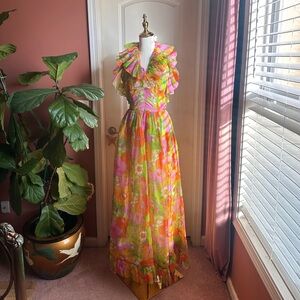 70s Aldrich Retro Floral Dress